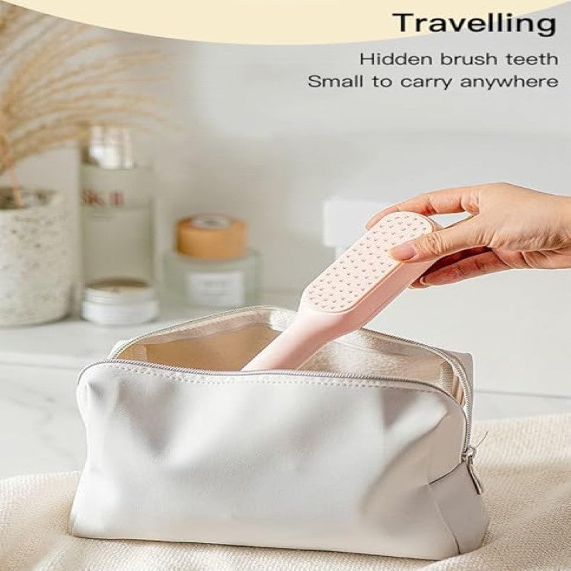 Self Cleaning Hair Brush, One-Click Cleaning Telescopic Hair Comb, Anti-Static Telescopic Hairbrush, Anti-Hair Entangled Automatic