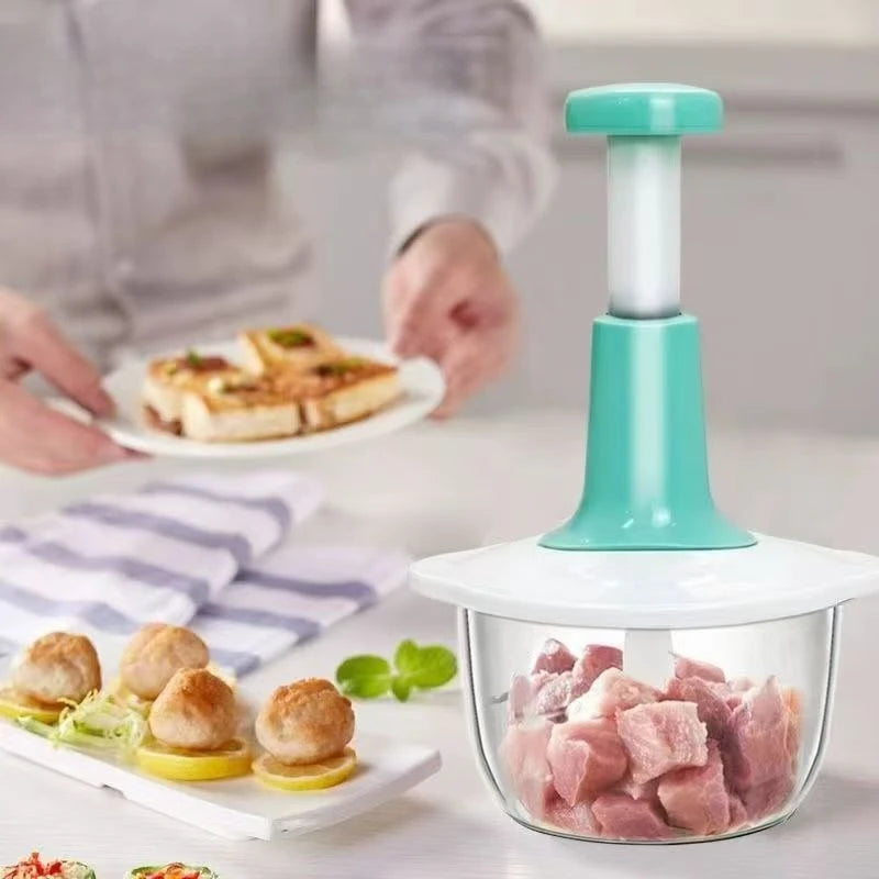 Manual Meat Grinder Press Type Multifunction Vegetable Chopper Kitchen Home Food Cutter Garlic Pepper Grinding