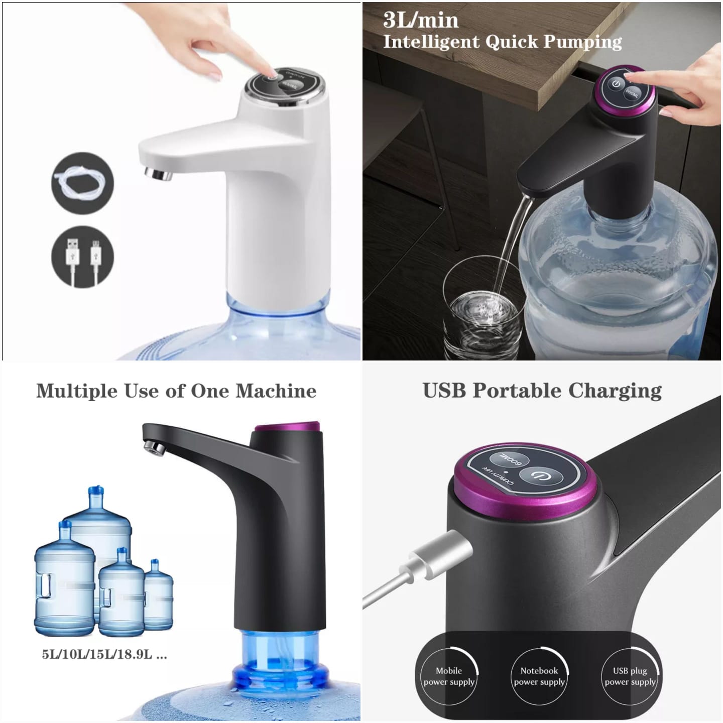 Touch Intelligent USB Water Pump iski bhi title or discription bana do