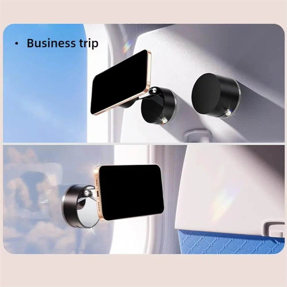 Mobile Phone Vacuum Suction Cup Holder Foldable Desk Stand for iPhone Android Kitchen Lazy Vacuum Double Sided Magnetic Bracket