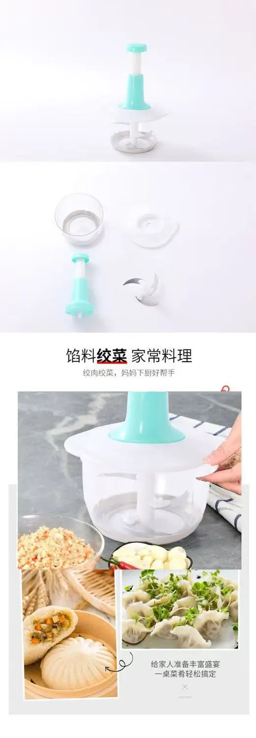 Manual Meat Grinder Press Type Multifunction Vegetable Chopper Kitchen Home Food Cutter Garlic Pepper Grinding