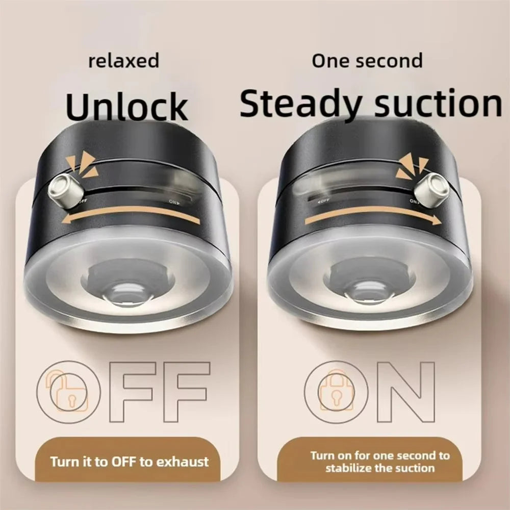 Mobile Phone Vacuum Suction Cup Holder Foldable Desk Stand for iPhone Android Kitchen Lazy Vacuum Double Sided Magnetic Bracket
