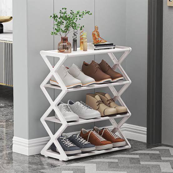 Tier Portable Metal Shoe Rack & Organizer Stand – Multipurpose Space-Saving Storage Shelf for Home & Office